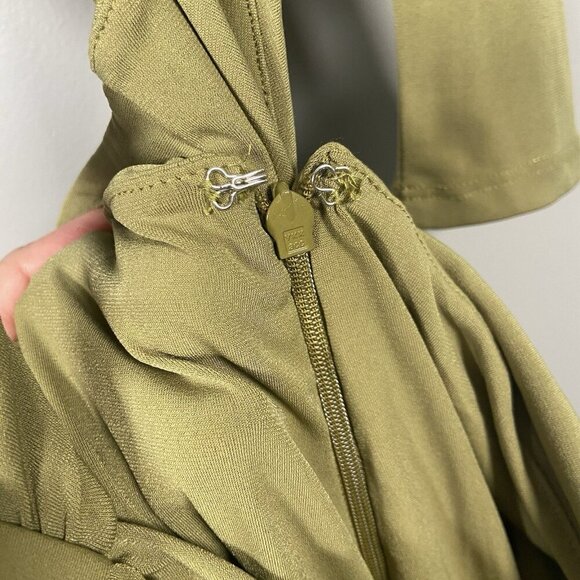 Revolve Majorelle Darla Midi Dress Women's Size S Olive Green Cut Out Party NWT - Picture 11 of 14
